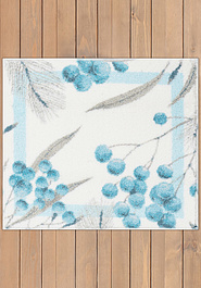 дизайн коврика для ванной Confetti Bath Bella Allium 01 Blue