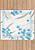 Квадратный коврик для ванной  Allium 01 Blue