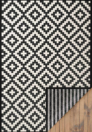 дизайн двустороннего безворсового ковра Smart Weave Viki-Black