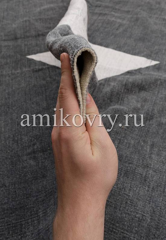 Безворсовый ковер из хлопка JHC-03 blue-white one star