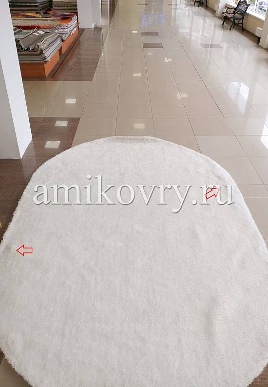 Мягкий ковер с длинным ворсом white-white discount31