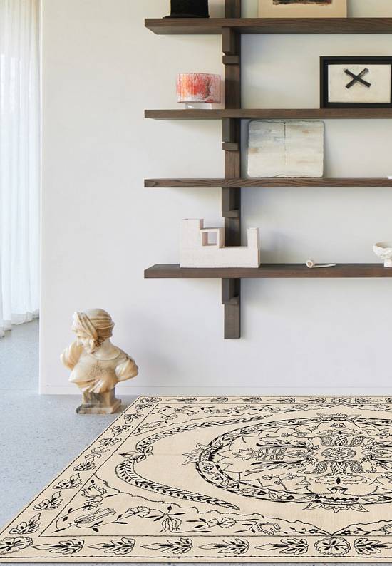 Элитный ковер ручной работы Kilim Addis Ababa Black