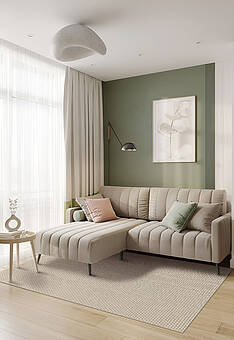безворсовый ковер в интерьере Alfeo RA6034-R166
