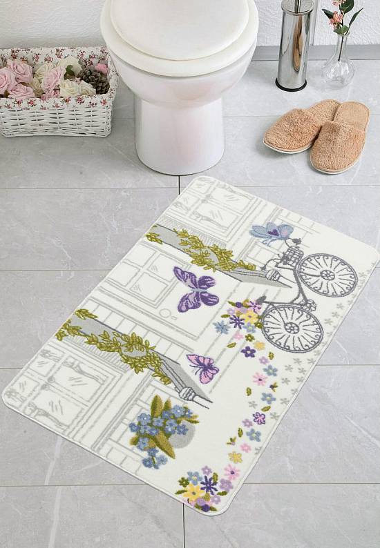 Коврик для ванной из акрила Spilled Flowers 01 Purple
