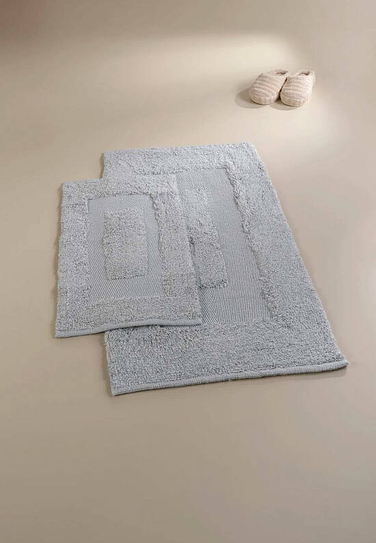 Серый комплект ковриков для ванной Vivian-Blue