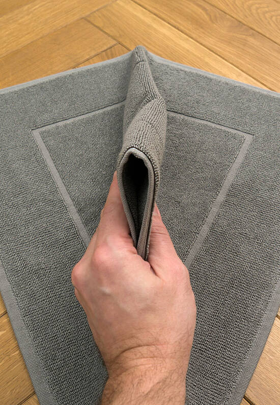 Серый коврик для ванной из хлопка Light Grey