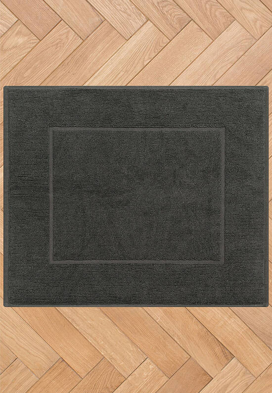 Темно-серый коврик для ванной из хлопка Graphite