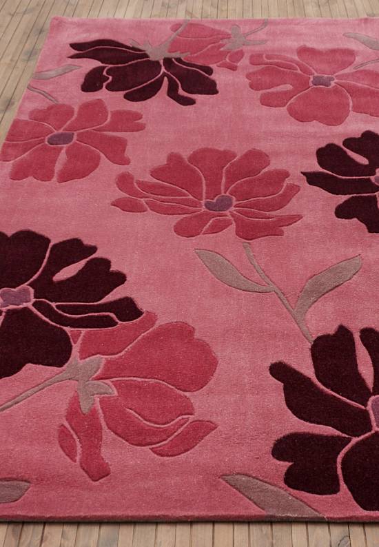 Красочный ковер из акрила HA10-042 Scattered Floral Pink