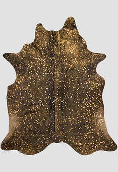 дизайн натуральной шкуры коровы хай-тек Бронза на темно-коричневом 652