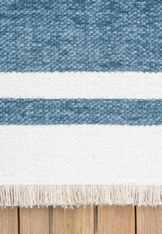 Двусторонний безворсовый ковер NK 06 Blue White
