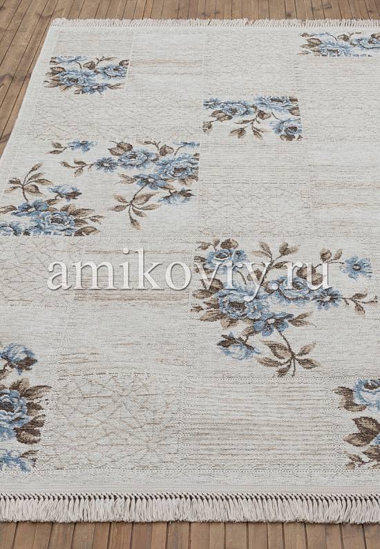 Турецкий безворсовый ковер из акрила 1801 Blue
