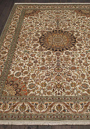 ковер в перспективе против ворса Cashmir 243523-Nain beige/green