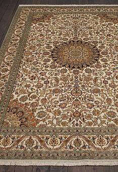 ковер в перспективе против ворса Cashmir 243523-Nain beige/green