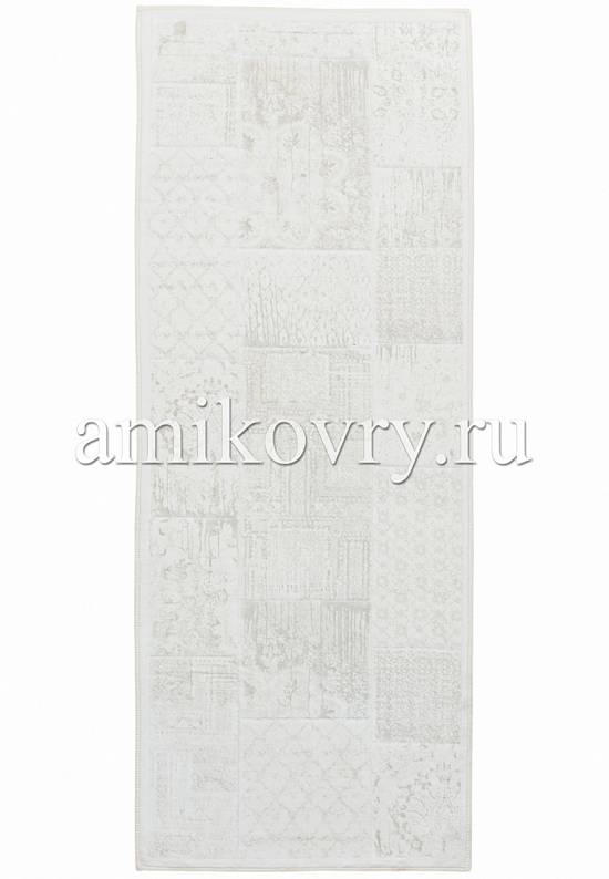Турецкий ковер из хлопка и вискозы Patchwork Beyaz