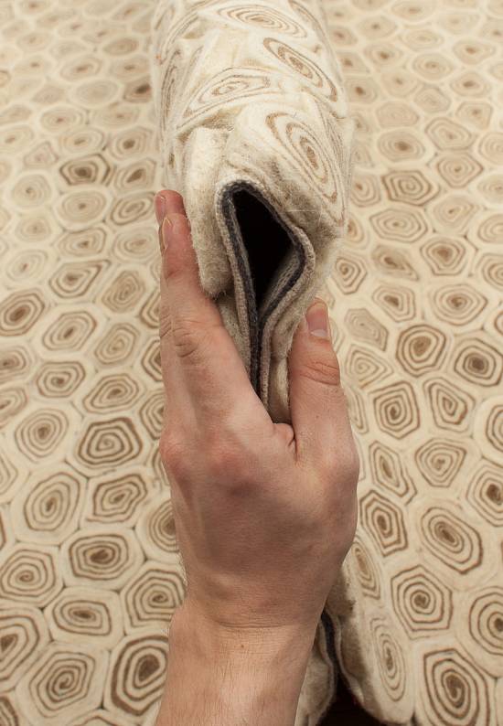 Ковер ручной работы с рельефом Chakri/Glued-Ivory