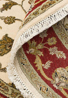 фактура ковра Kashan gold 10/10 CH-102-1-Ivory/Red круг