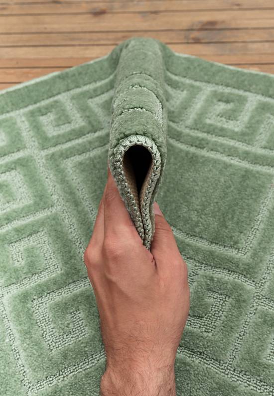 Зеленый комплект ковриков для ванной и туалета Ethnic 2542 Almond BQ