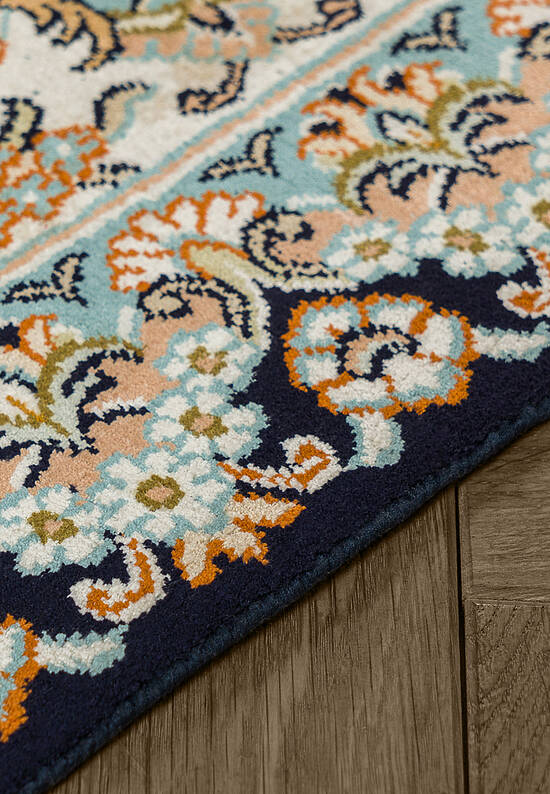 Шелковый ковер ручной работы IIST-GI7KKEKJ2 Kashan Blue