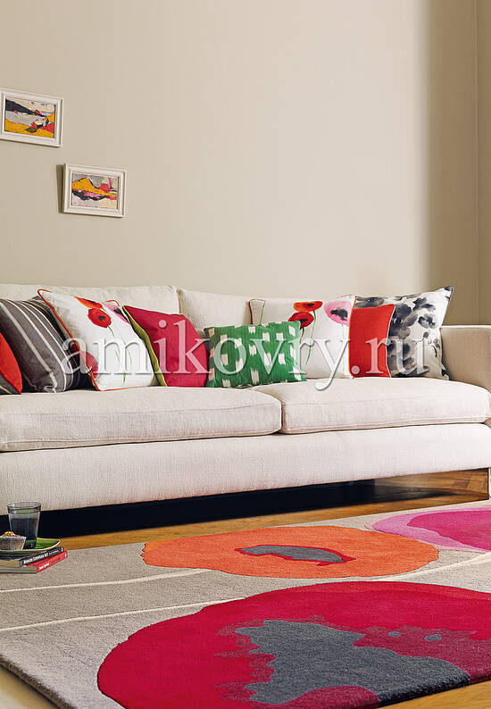 Дизайнерский ковер ручной работы из шерсти Poppies-45700