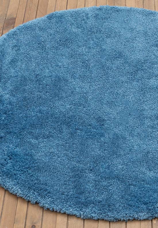 Синий мягкий коврик для ванной 3531 Dark Blue