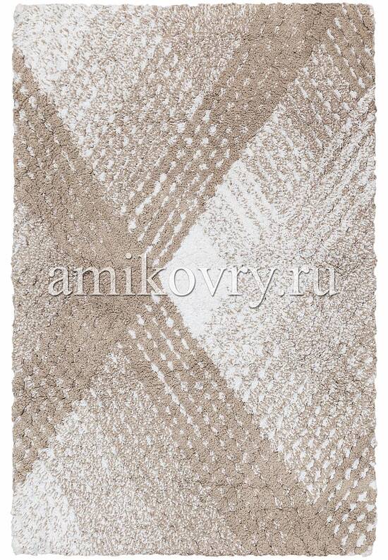 Бежевый коврик для ванной из хлопка Wall-Brown