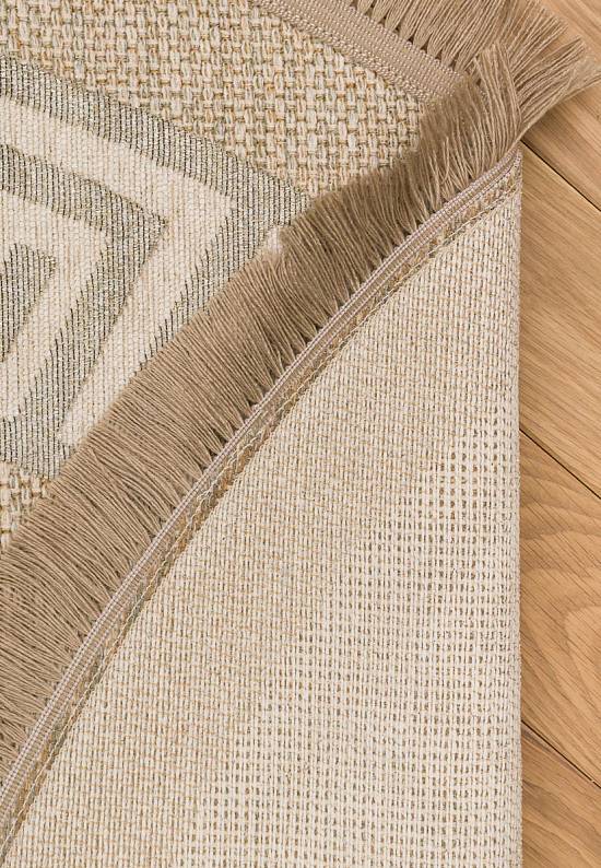 Безворсовый ковер из хлопка BRK 11-Natural White