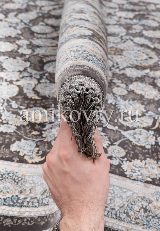 Иранский высокоплотный ковер G256-Dark Gray