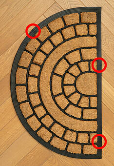 дефект входного коврика Doormat kokos Nippon-6012 discount2 фигура