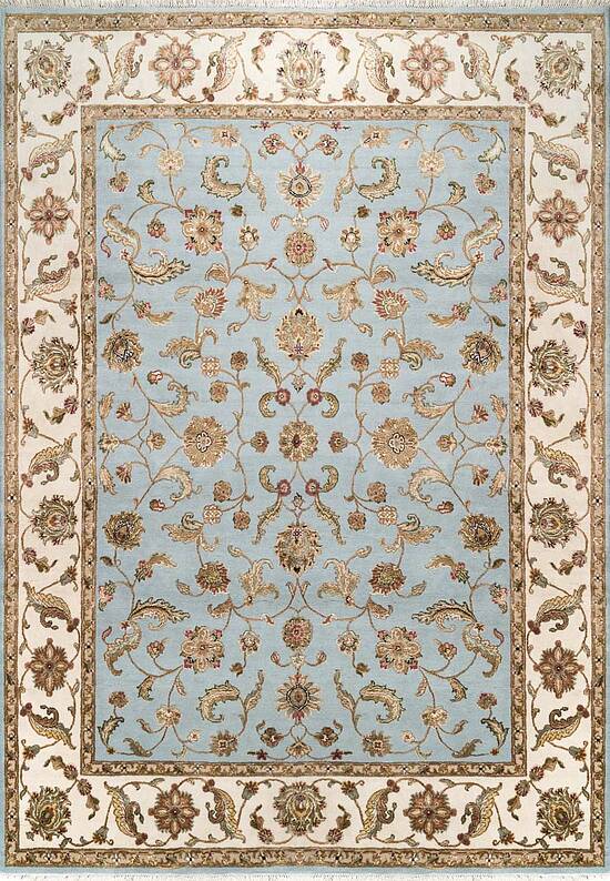 Элитный ковер ручной работы 10/10 RS-03-4-Light Blue/Ivory