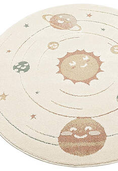 ковер в перспективе Piccolo PCL 02 Cream Multy круг