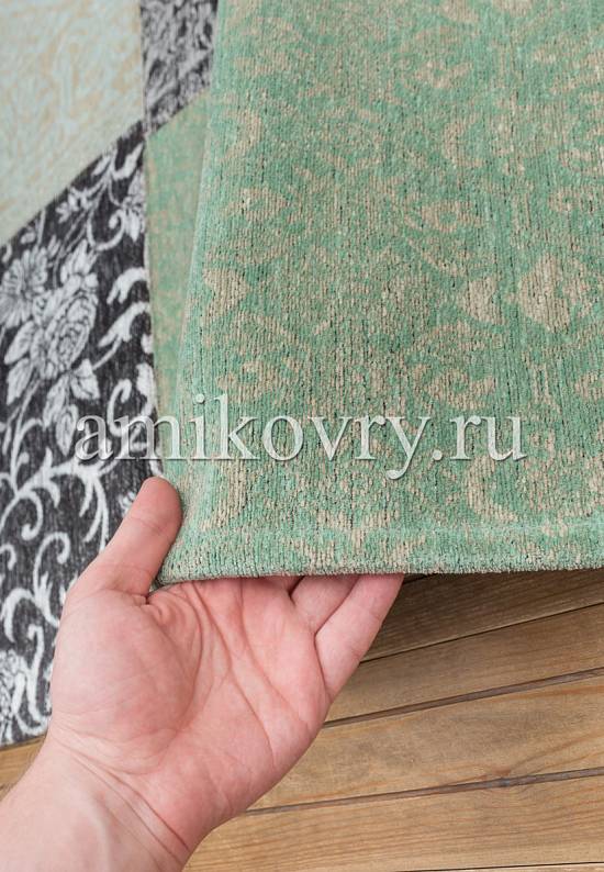 Винтажный безворсовый ковер из Бельгии Multi-8751