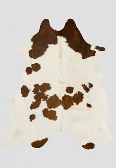 Натуральная шкура коровы Коричнево-белая 1031