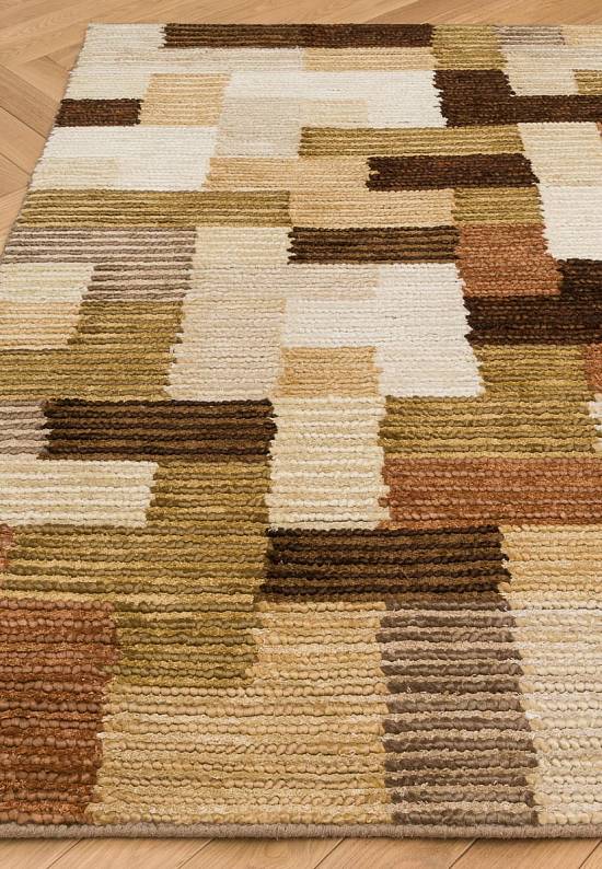 Рельефный ковер ручной работы 7301-beige/brown