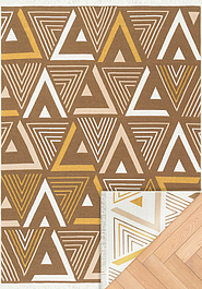 дизайн двустороннего безворсового ковра Arya AR 18 Beige Yellow