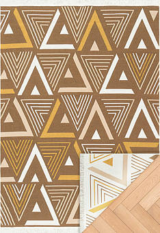 Двусторонний безворсовый ковер Arya AR 18 Beige Yellow