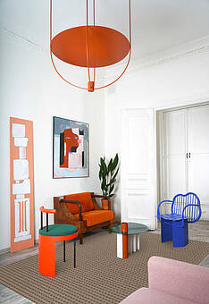 безворсовый ковер в интерьере Alfeo RA6033-R312