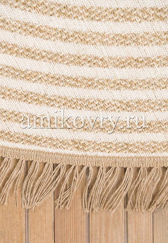 Безворсовый ковер из хлопка BRK 07-Ivory