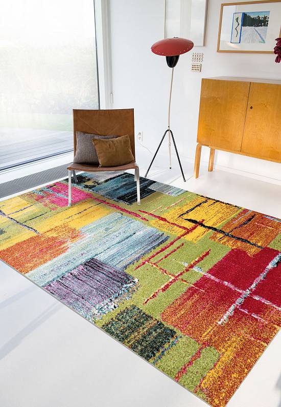 Недорогой синтетический ковер 2748-Multicolor