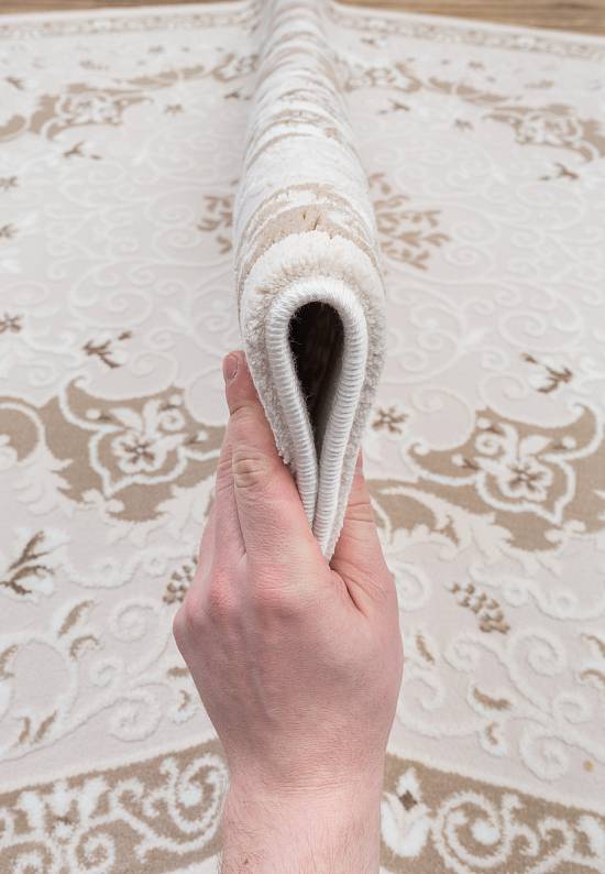 Турецкий синтетический ковер 12675-Cream-1
