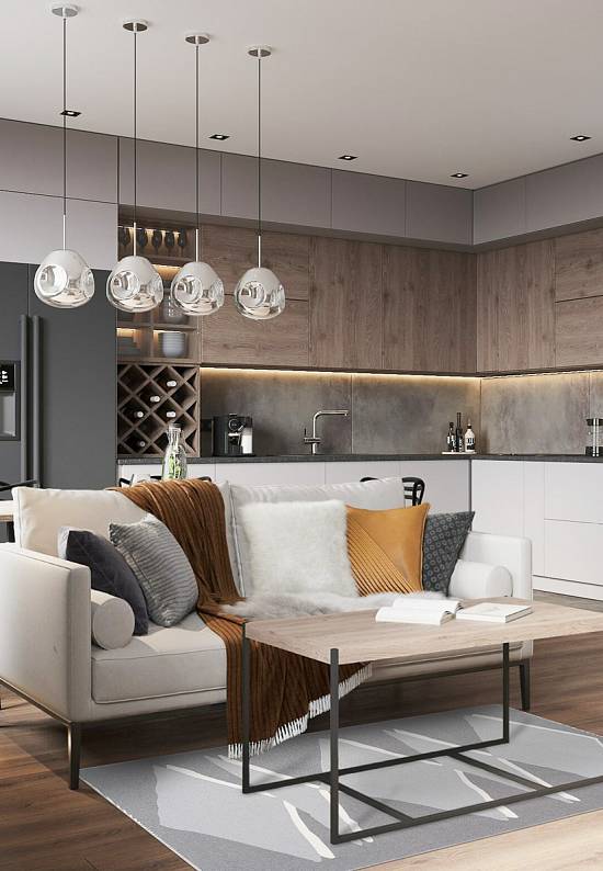 Безворсовый ковер из хлопка ARN 09 Grey White