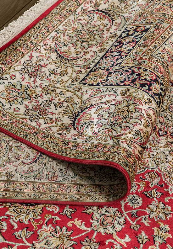 Шелковый ковер ручной работы 474874 Red