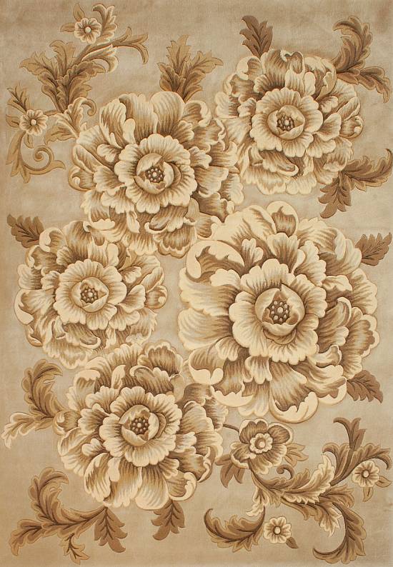 Шерстяной ковер ZY0636MB-beige/grey