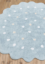 ковер в перспективе Lorena Canals Cotton Little Biscuit Blue