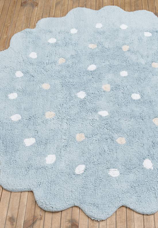 Детский стираемый ковер Little Biscuit Blue