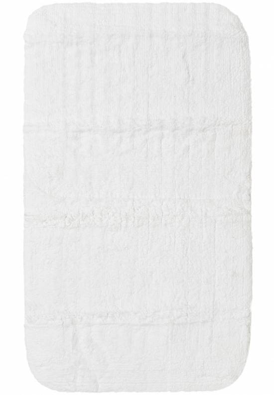 Светлый коврик для ванной  Stripe 1601 White