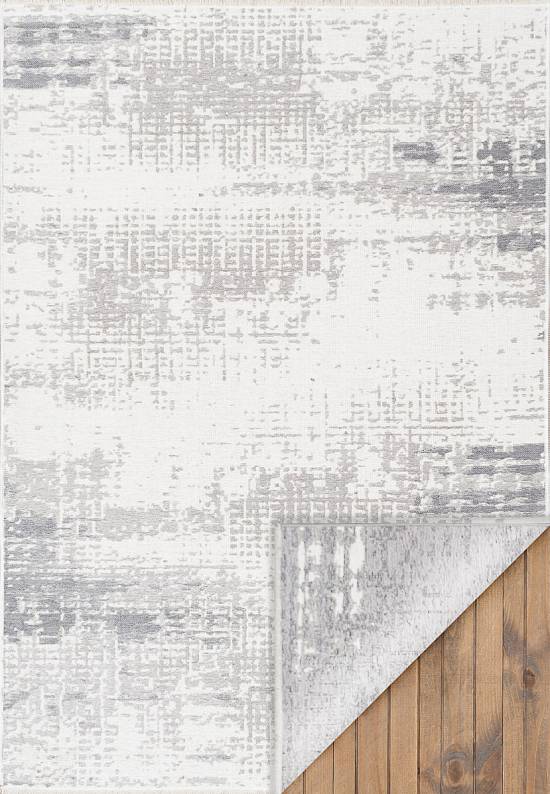 Двусторонний безворсовый ковер из шенилла NK 01 Cream Grey