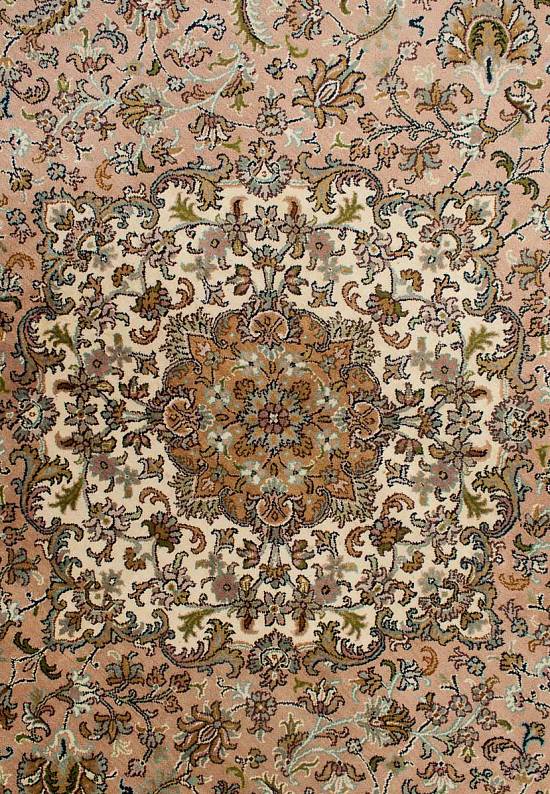Шелковый ковер ручной работы из Индии 214009-Afshar beige