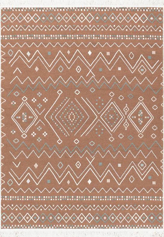 Двусторонний безворсовый ковер в этно-стиле AR 05 Beige Blue