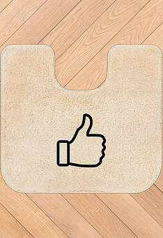 дизайн коврика для туалета Confetti Bath Cotton Calypso 1697 Cream discount3 фигура