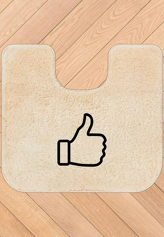 Светлый коврик для ванной Calypso 1697 Cream discount3